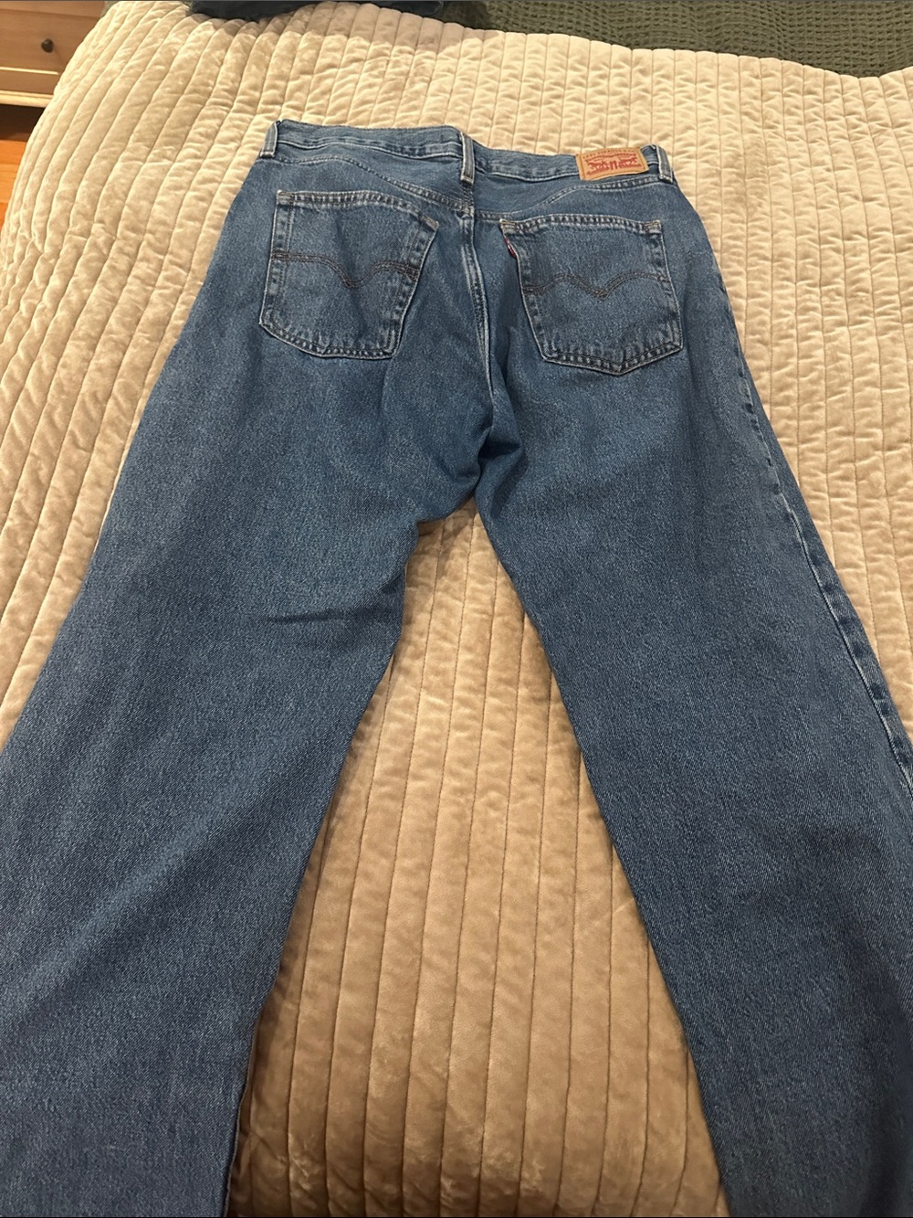 Levi's Women's Boyfriend Jeans in Medium Blue Denim